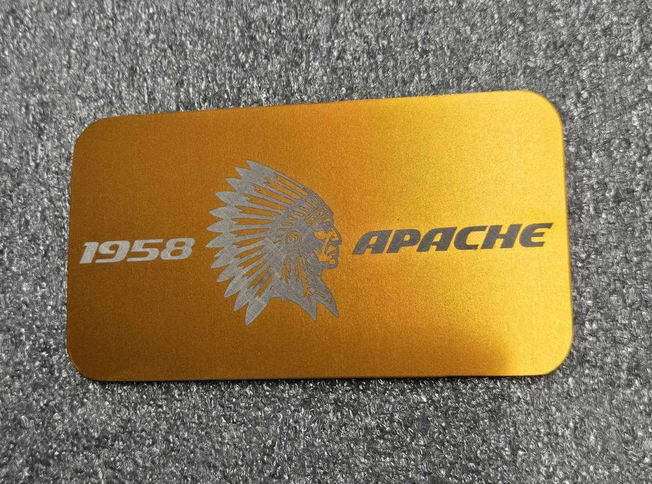 Custom Apache lid bagde