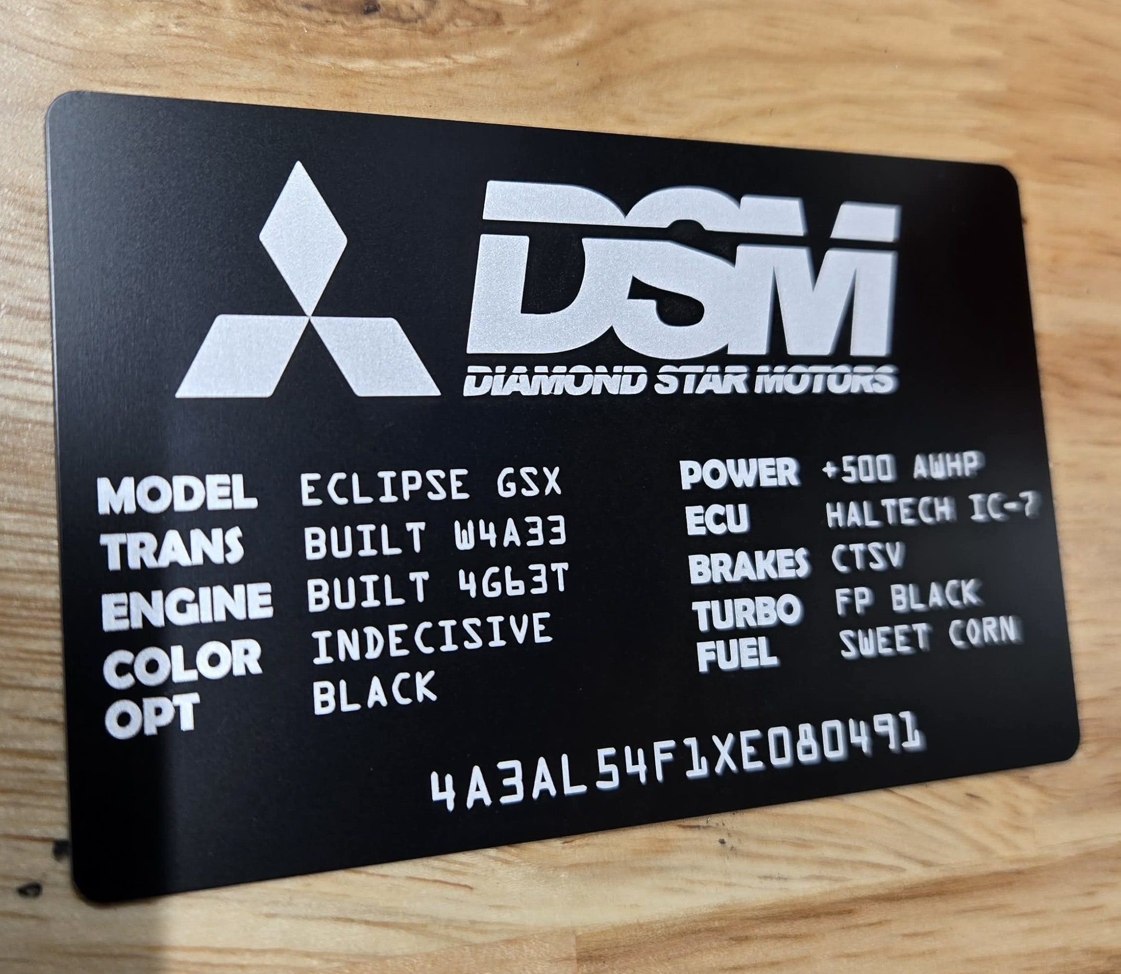 Black Anodized DSM SATR build badge