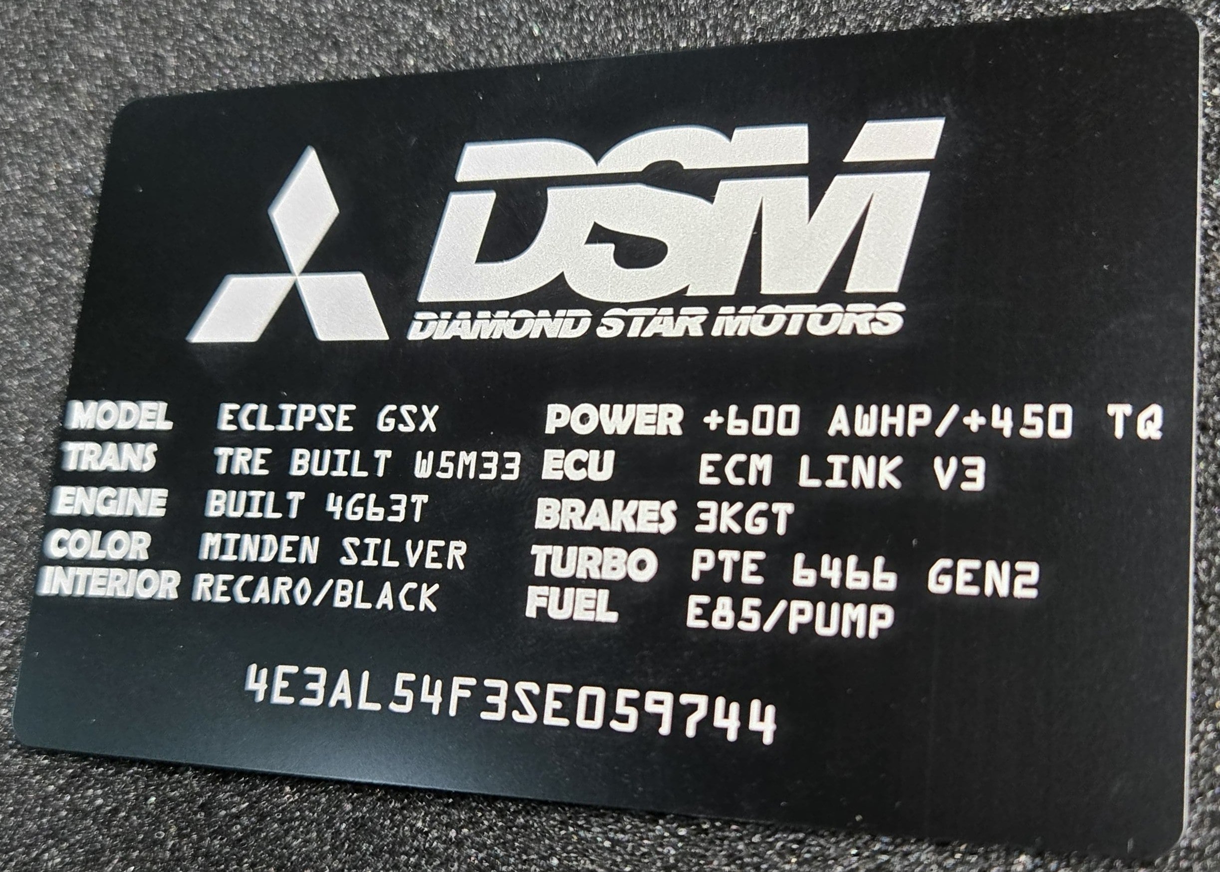 Black Anodized DSM SATR build badge