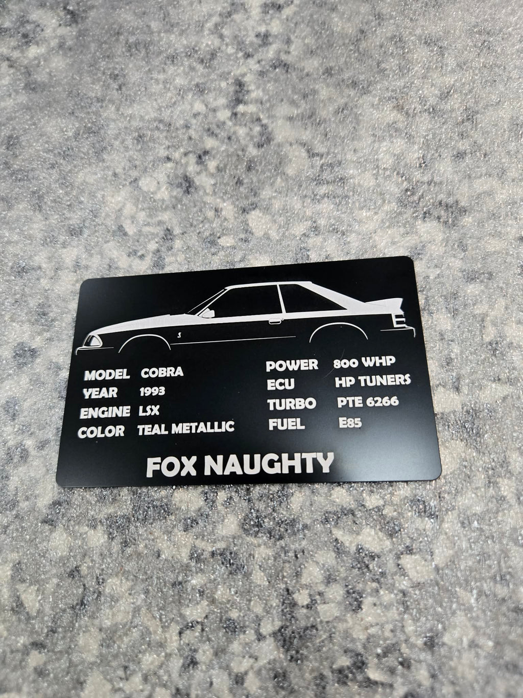Ford - Custom Anodized Aluminum VIN / Spec / Build badge plate