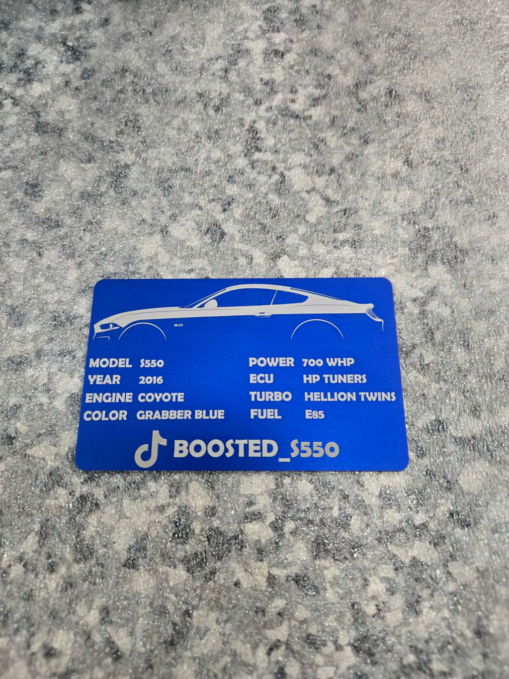 Ford - Custom Anodized Aluminum VIN / Spec / Build badge plate