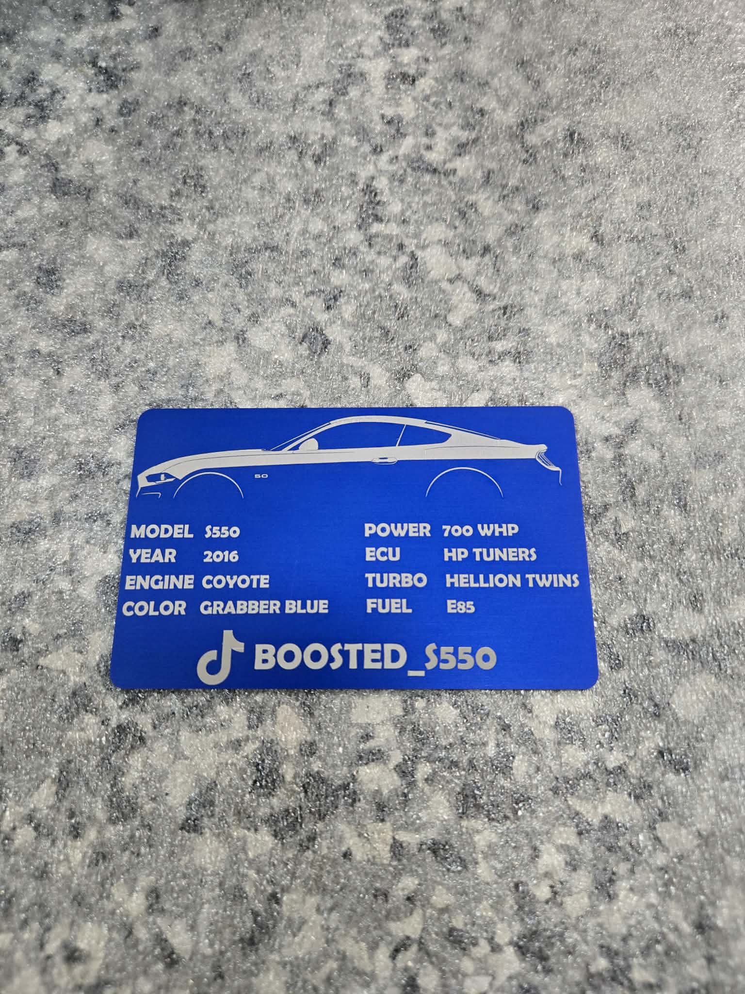 Ford - Custom Anodized Aluminum VIN / Spec / Build badge plate